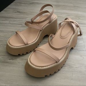 ASOS Design Tan Platform Sandals